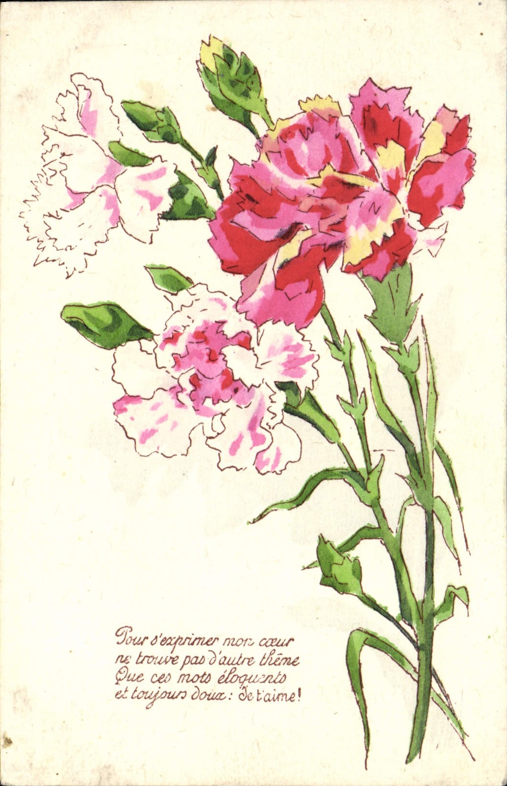 CPA Fantaisie Fleurs 