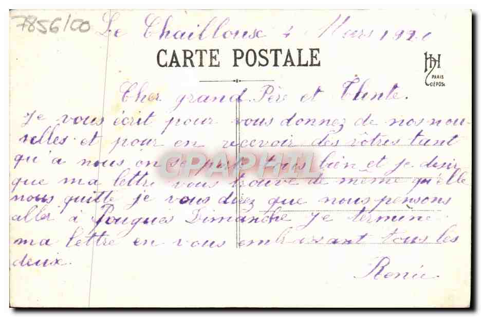 CPA Fantaisie Fleurs  — Rückseite
