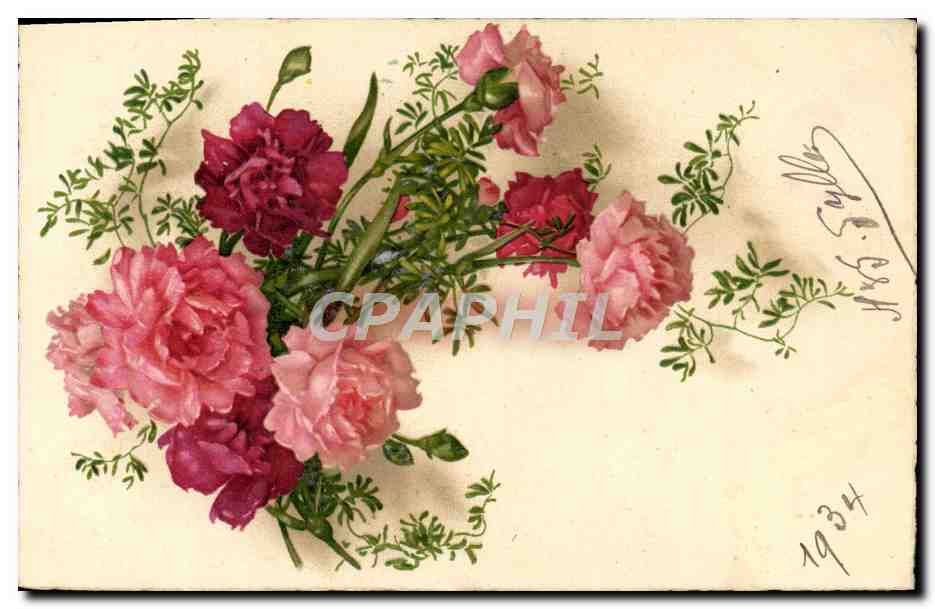 CPA Fantaisie Fleurs 