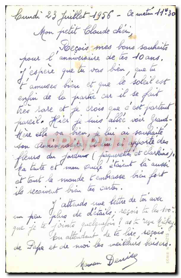 CPA Fantaisie Fleurs  — Verso