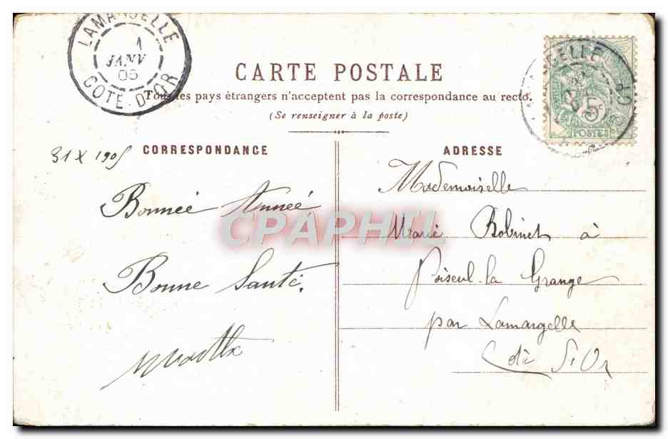 CPA Fantaisie Fleurs  — Verso