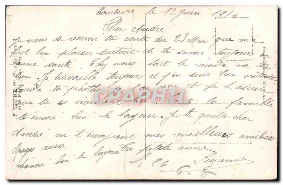 CPA Fantaisie Fleurs  — Verso