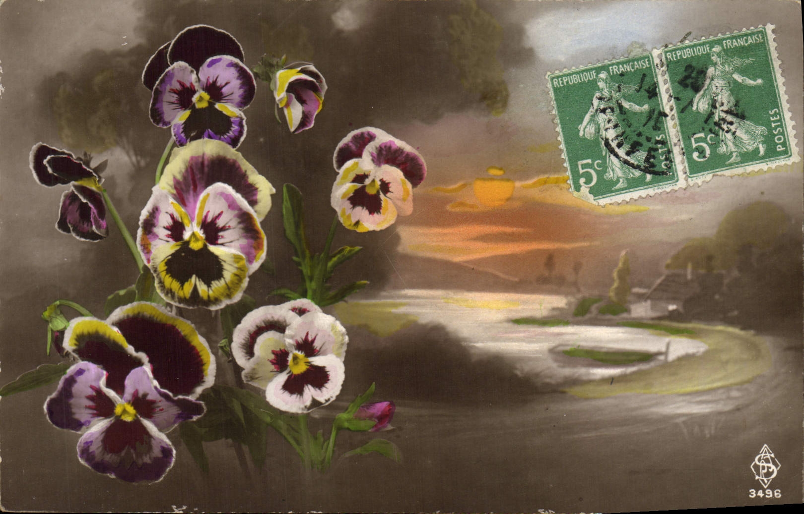 CPA Fantaisie Fleurs 