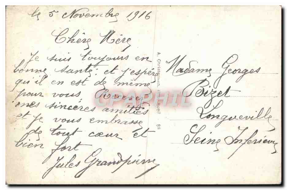 CPA Fantaisie Fleurs  — Verso