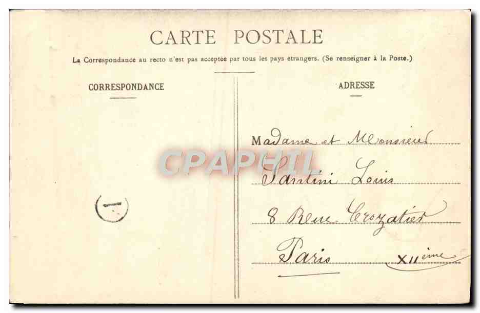 CPA Fantaisie Fleurs Enfant — Rückseite