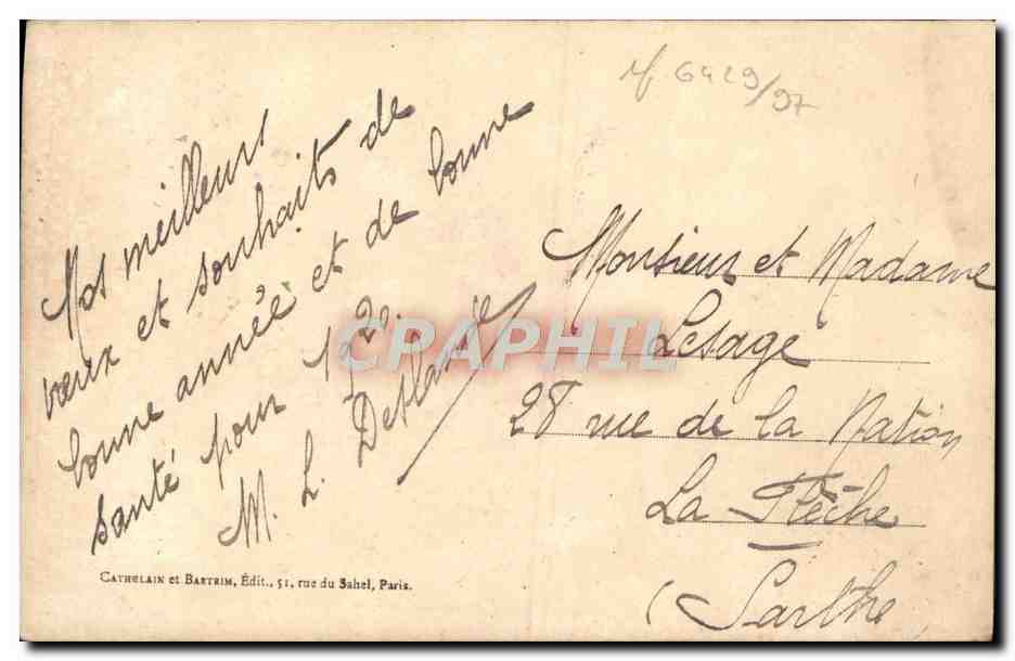 CPA Fantaisie Fleurs  — Verso