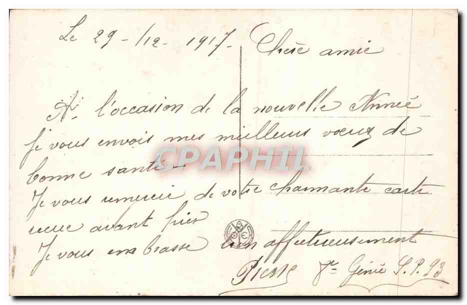CPA Fantaisie Fleurs Femme — Rückseite