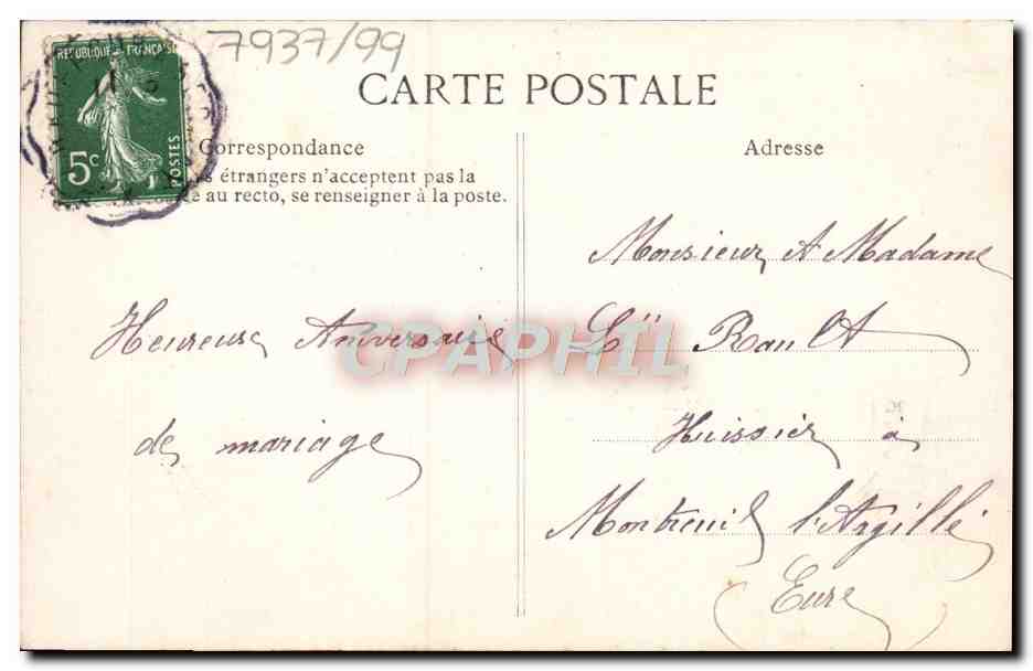 CPA Fantaisie Fleurs Enfants — Rückseite