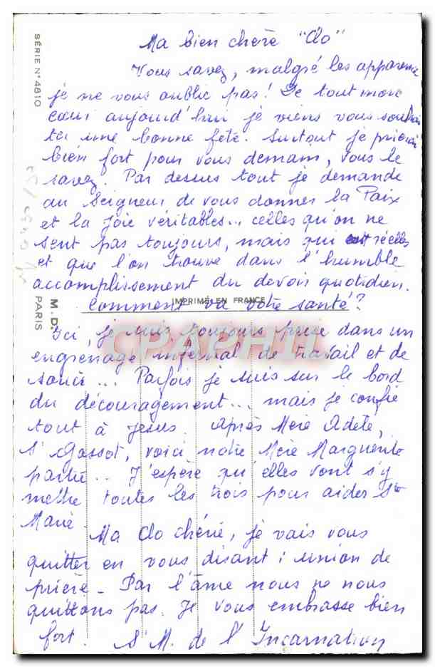 CPA Fantaisie Fleurs  — Verso