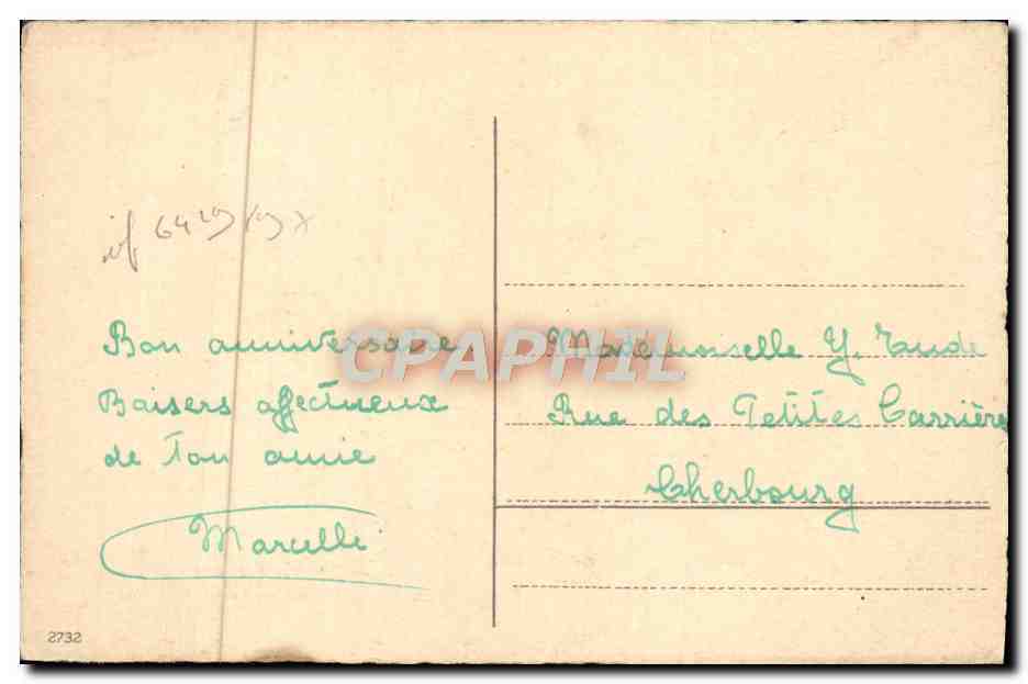CPA Fantaisie Fleurs  — Verso
