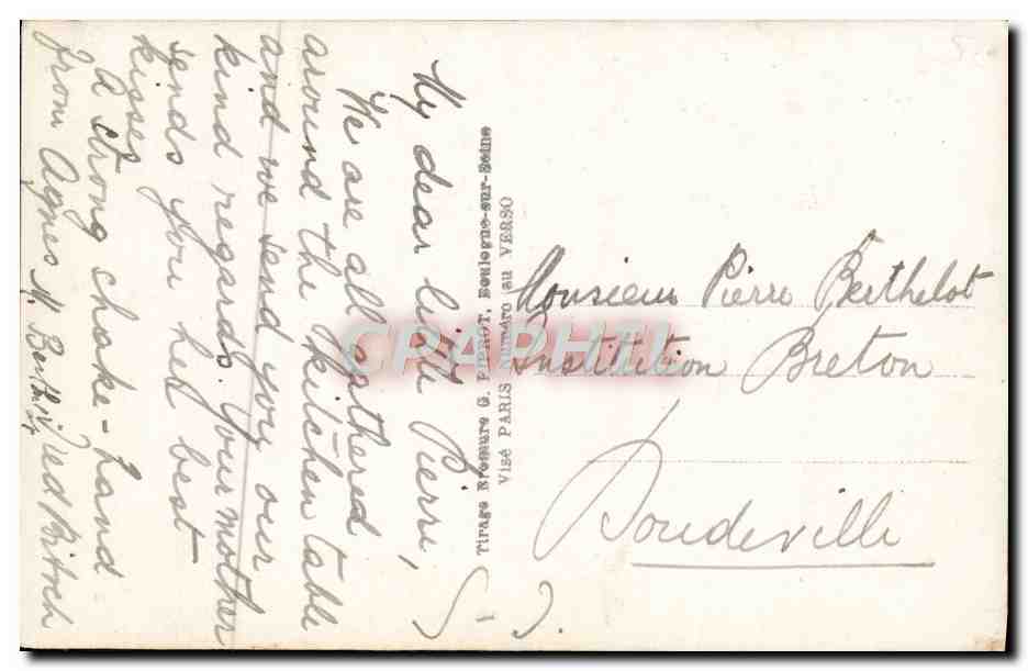 CPA Fantaisie Fleurs  — Rückseite