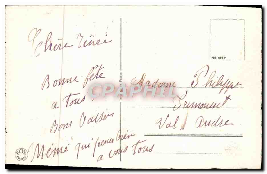 CPA Fantaisie Fleurs  — Verso