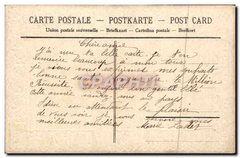 CPA Fantaisie Fleurs  — Rückseite
