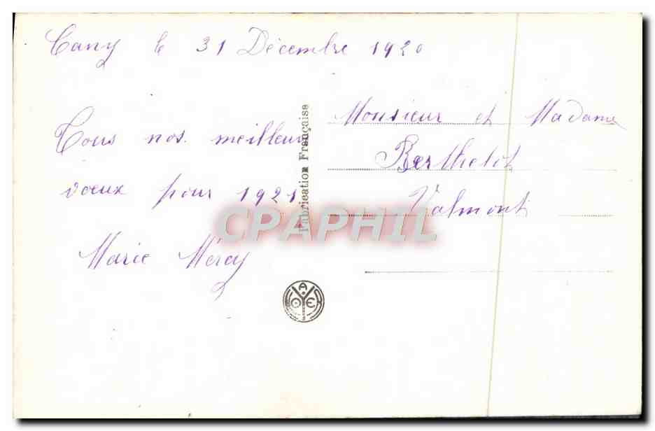 CPA Fantaisie Fleurs  — Back