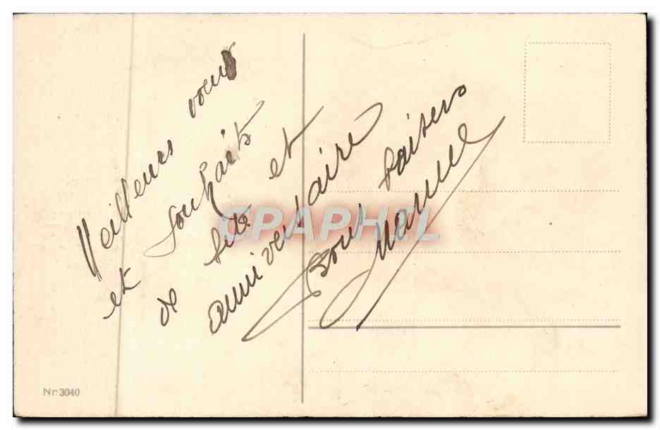 CPA Fantaisie Fleurs  — Verso