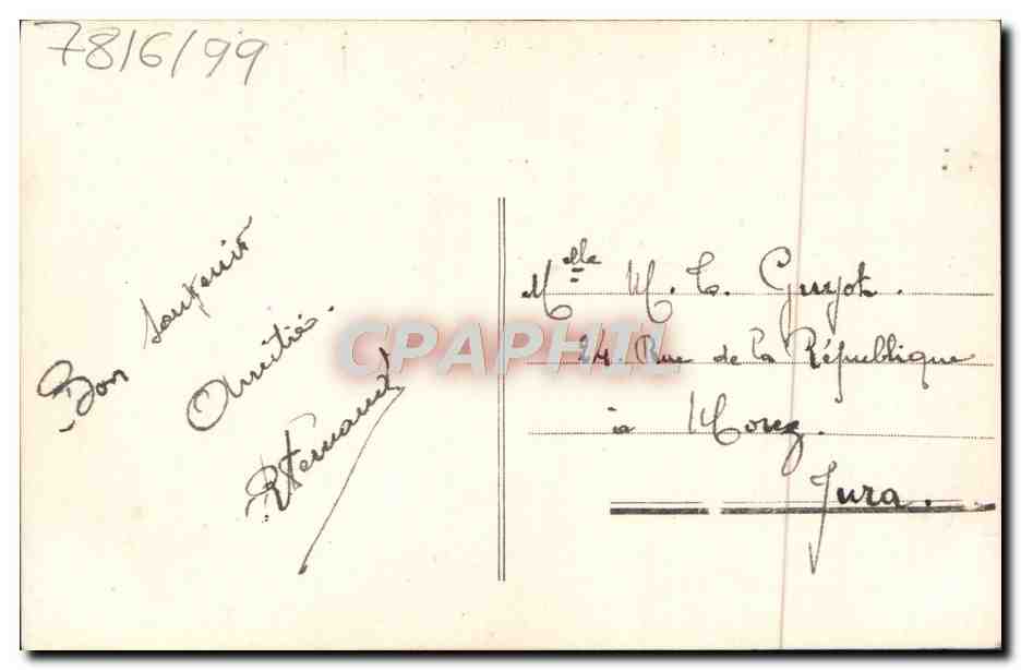 CPA Fantaisie Fleurs Papillon — Verso