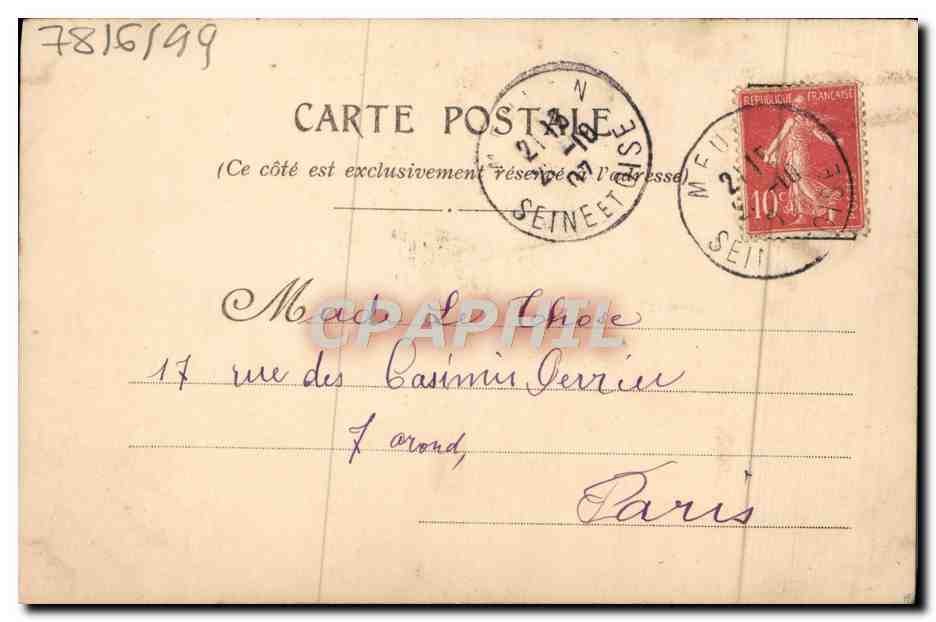 CPA Fantaisie Fleurs  — Rückseite