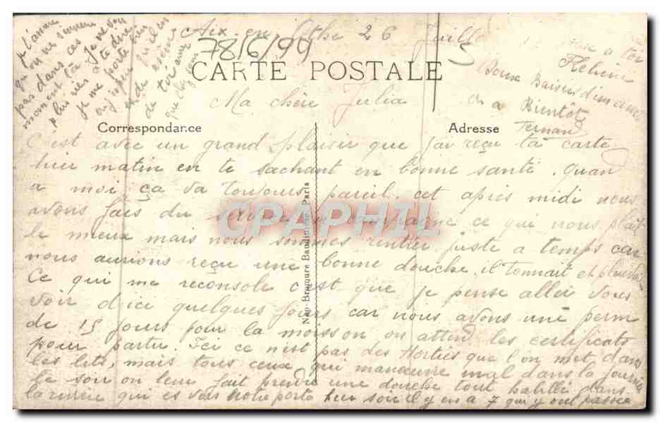 CPA Fantaisie Fleurs  — Verso