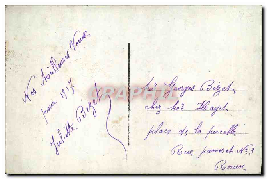 CPA Fantaisie Fleurs  — Back