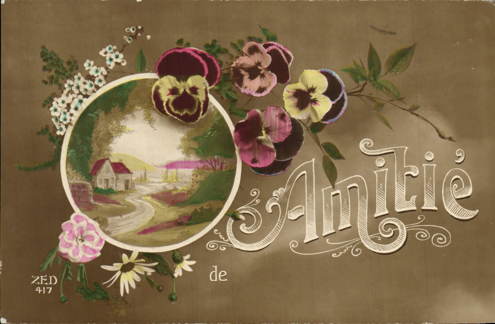 CPA Fantaisie Fleurs 