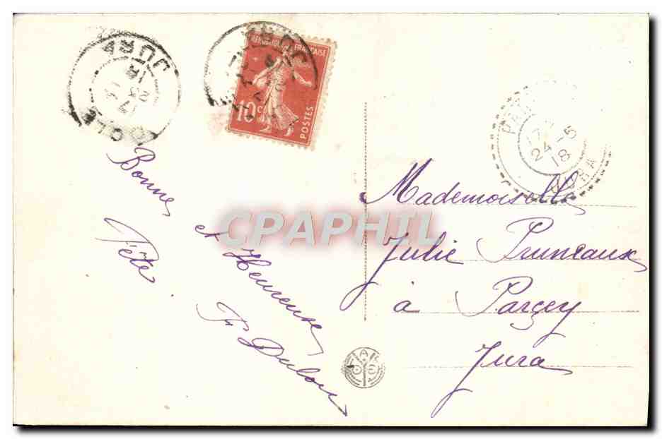 CPA Fantaisie Fleurs  — Verso