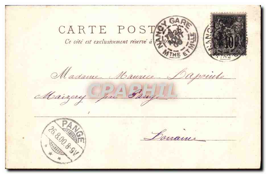 CPA Fantaisie Fleurs  — Rückseite