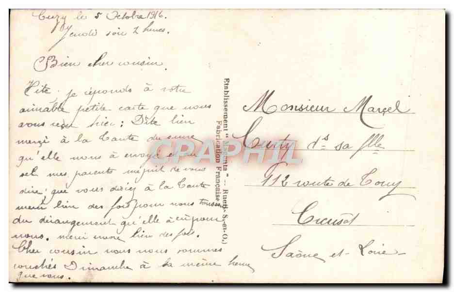 CPA Fantaisie Fleurs  — Verso