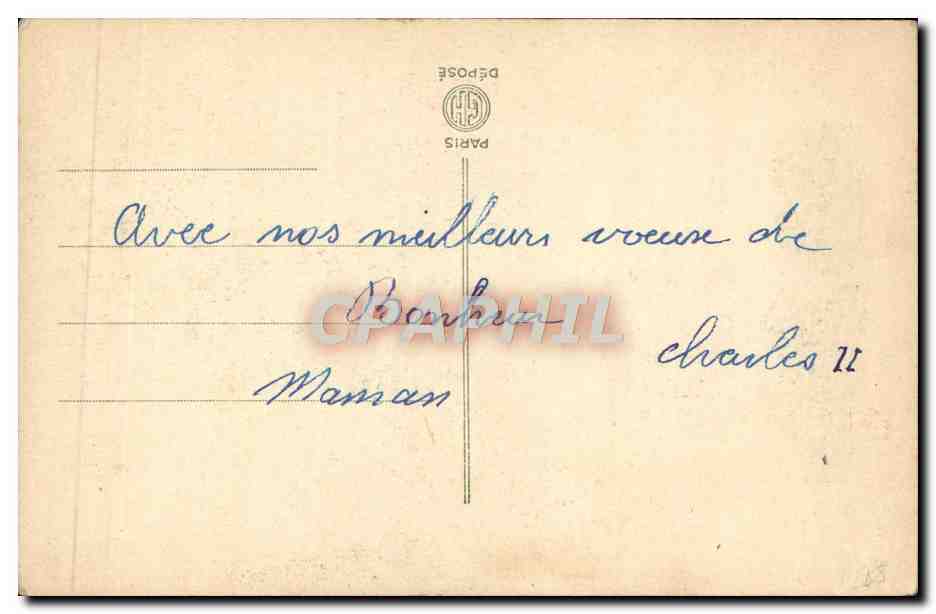 CPA Fantaisie Fleurs Fer a cheval — Rückseite