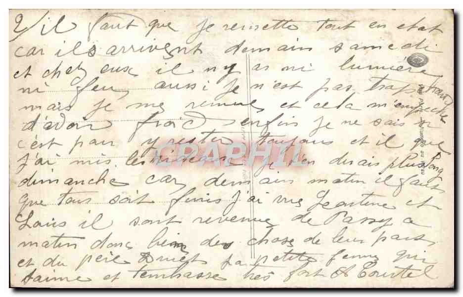 CPA Fantaisie Fleurs Femme — Verso
