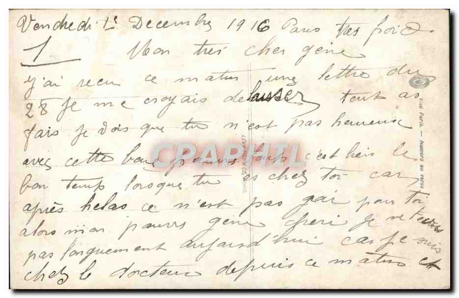 CPA Fantaisie Fleurs Femme — Verso