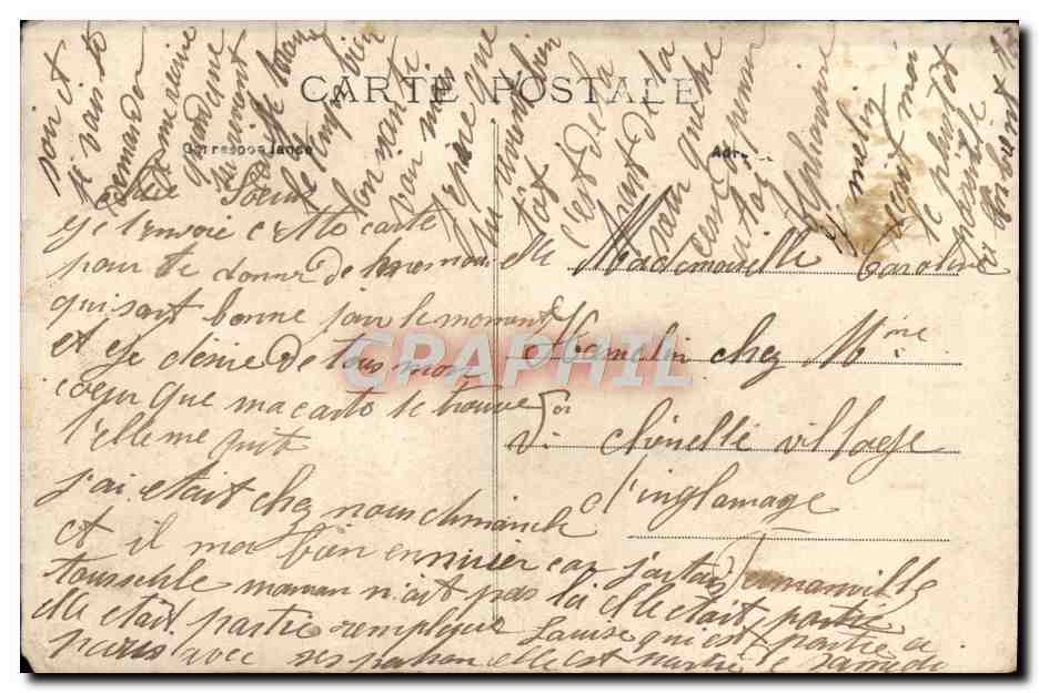 CPA Fantaisie Fleurs enfant Homme — Verso