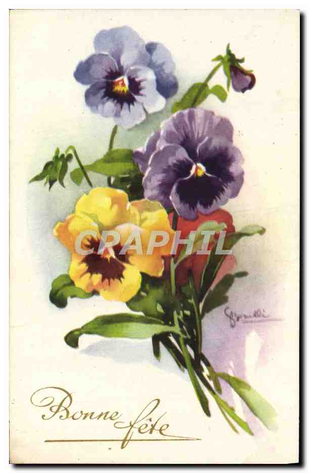 CPA Fantaisie Fleurs 