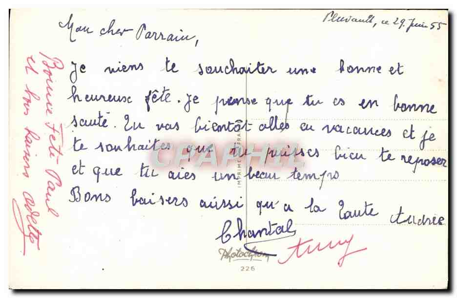 CPA Fantaisie Fleurs  — Verso