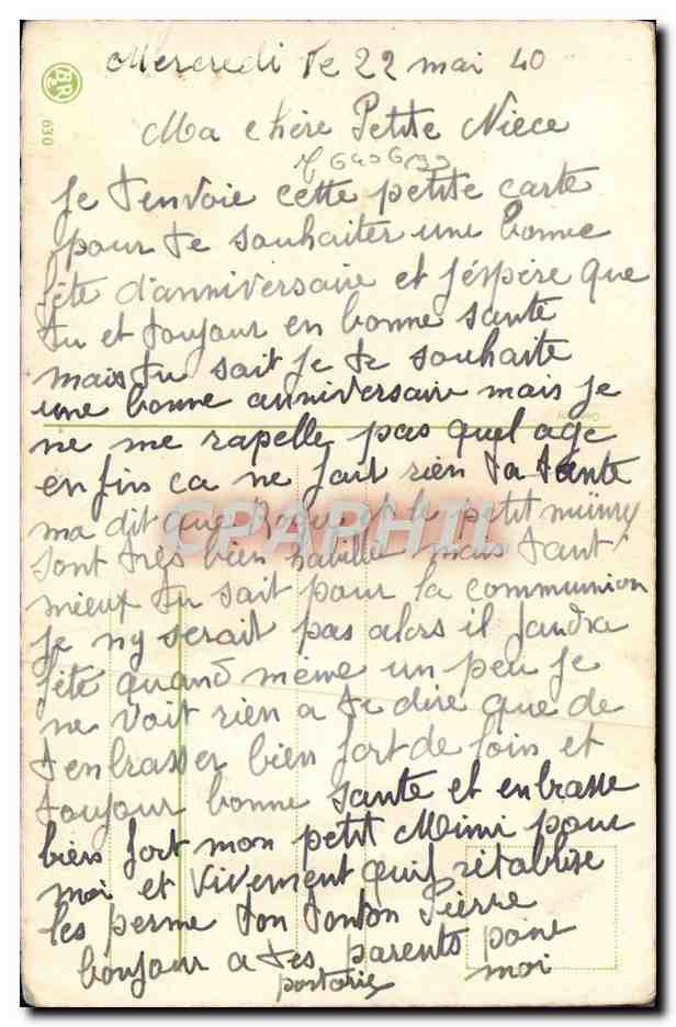 CPA Fantaisie Fleurs  — Verso