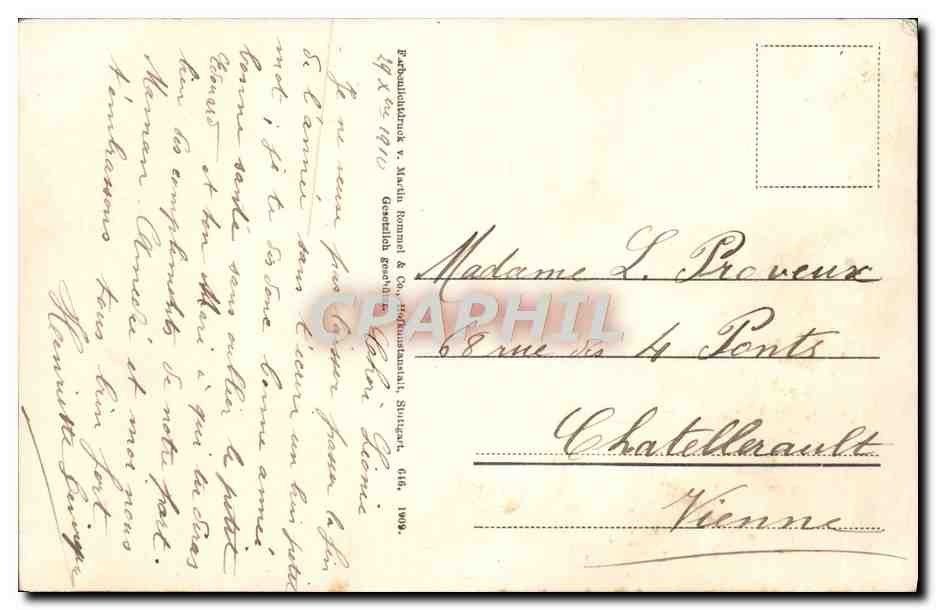 CPA Fantaisie Fleurs  — Verso