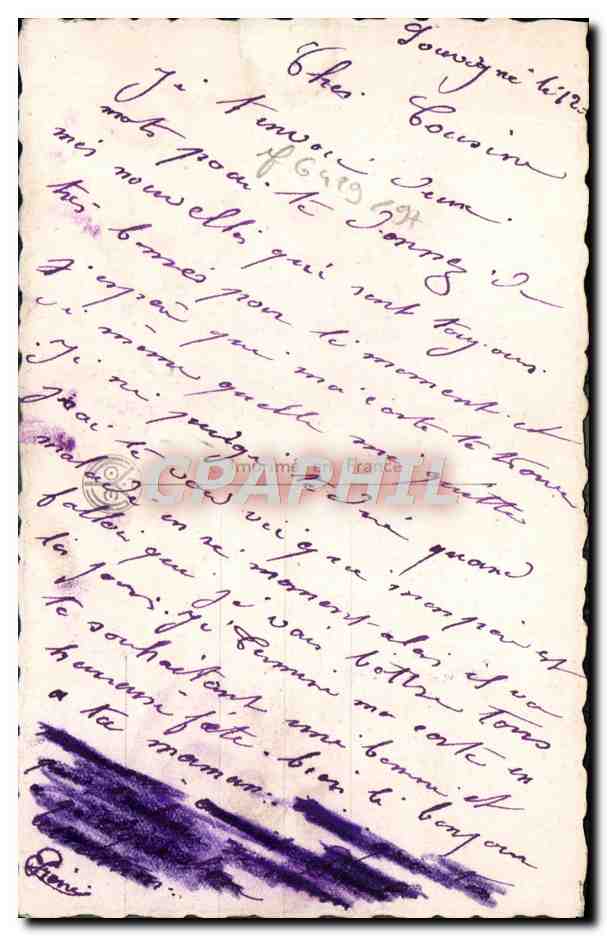 CPA Fantaisie Fleurs  — Verso