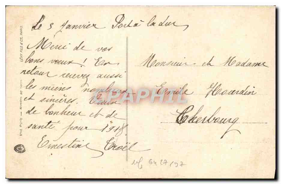 CPA Fantaisie Fleurs Femme — Verso