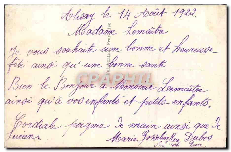 CPA Fantaisie Fleurs  — Verso