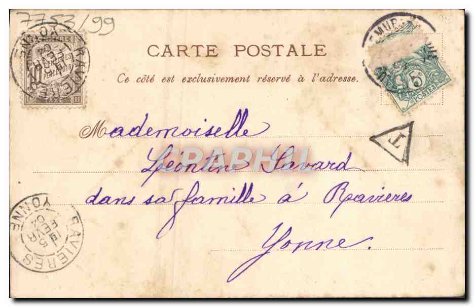 CPA Fantaisie Fleurs  — Rückseite