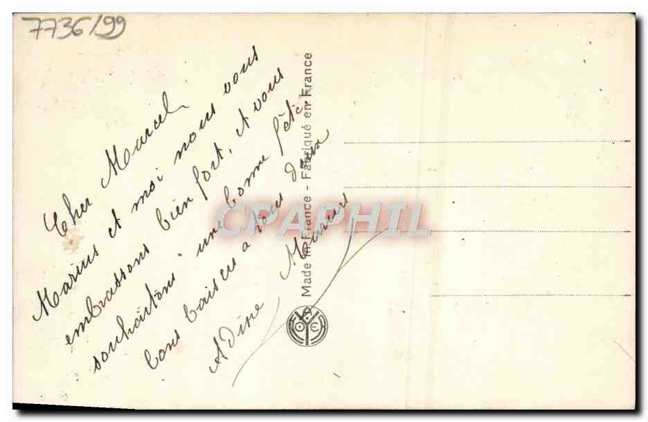 CPA Fantaisie Fleurs  — Back