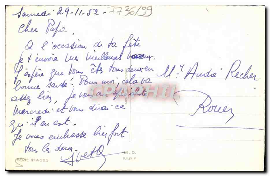 CPA Fantaisie Fleurs Fer a cheval — Back