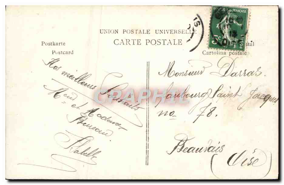 CPA Fantaisie Fleurs  — Rückseite