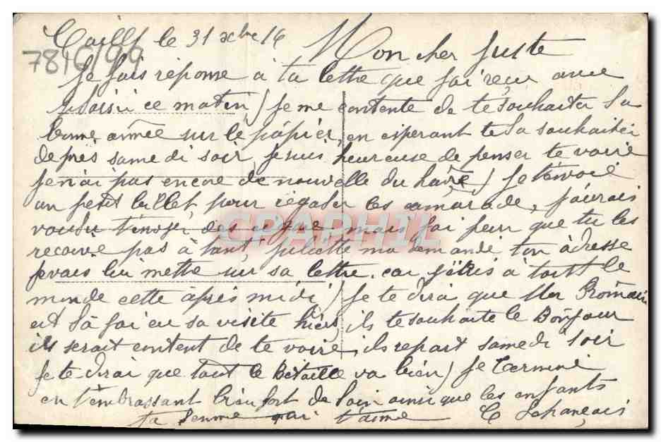 CPA Fantaisie Fleurs  — Rückseite
