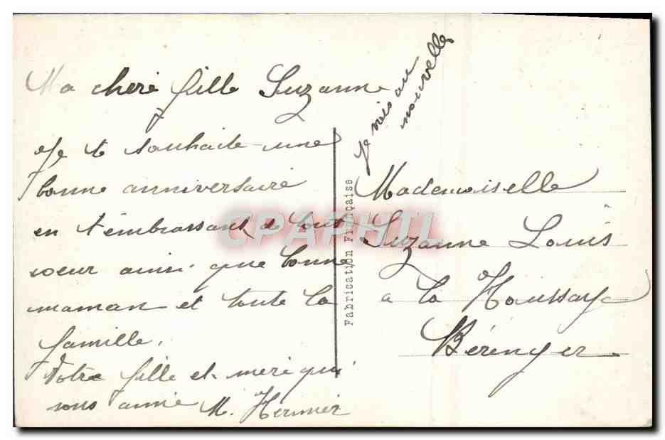 CPA Fantaisie Fleurs  — Verso