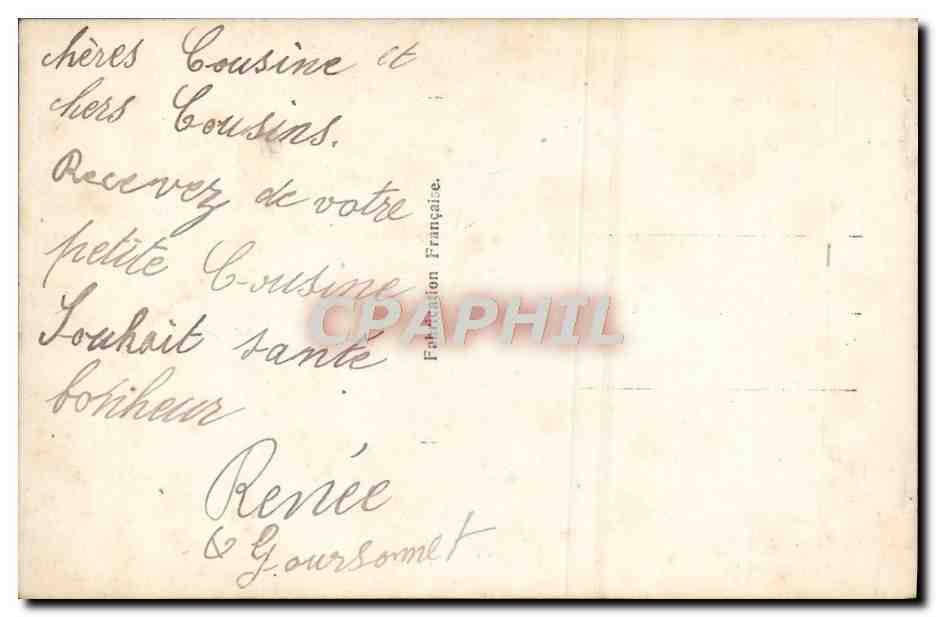 CPA Fantaisie Fleurs  — Verso
