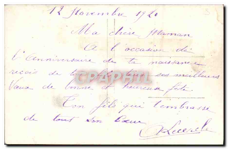 CPA Fantaisie Fleurs  — Verso
