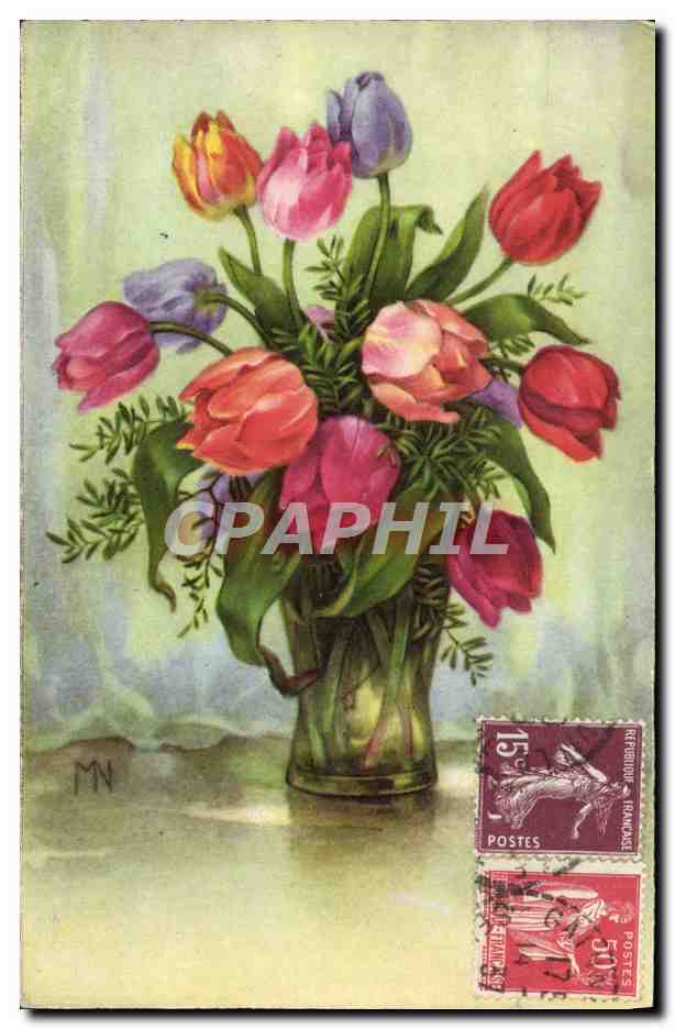 CPA Fantaisie Fleurs 