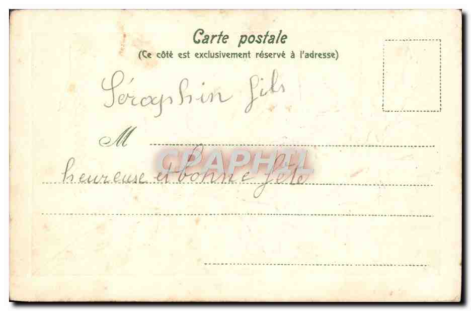 CPA Fantaisie Fleurs  — Rückseite