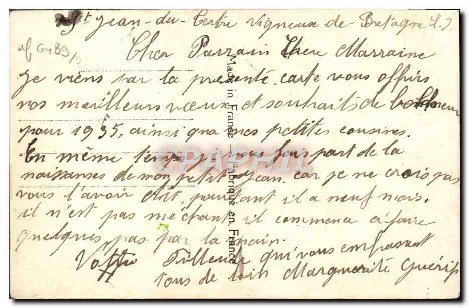 CPA Fantaisie Fleurs  — Rückseite