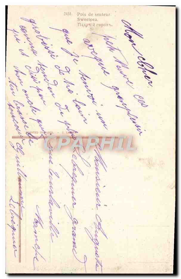 CPA Fantaisie Fleurs  — Rückseite